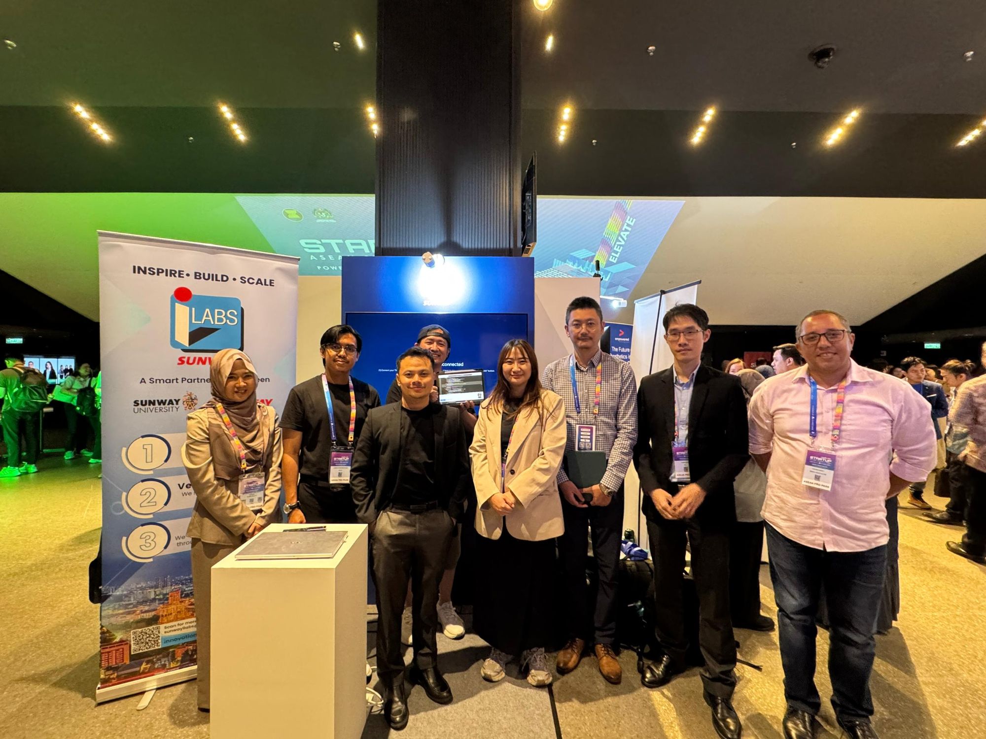 The cohort at the Sunway iLabs booth