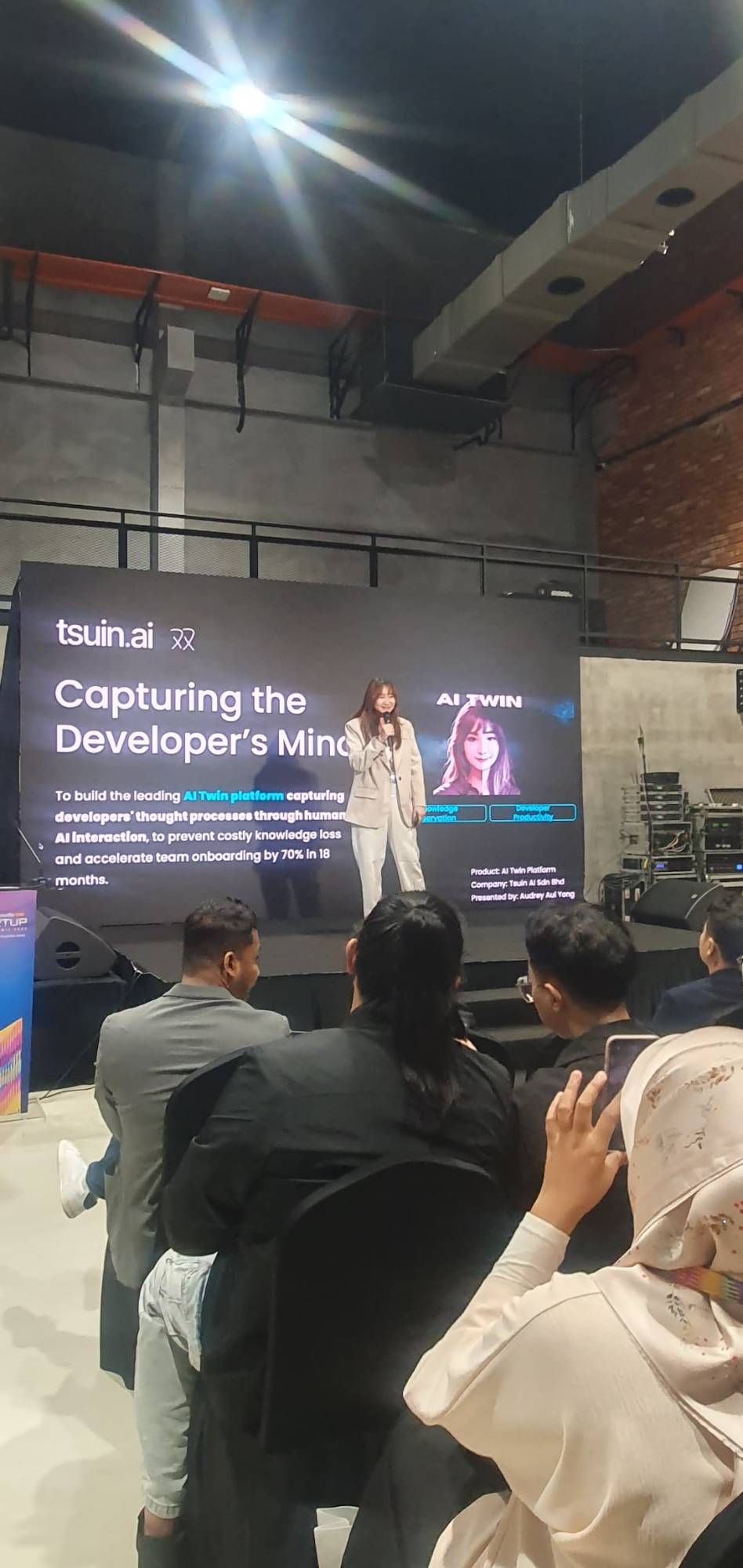 Pitching Tsuin AI on stage: Capturing the Developer's Mind